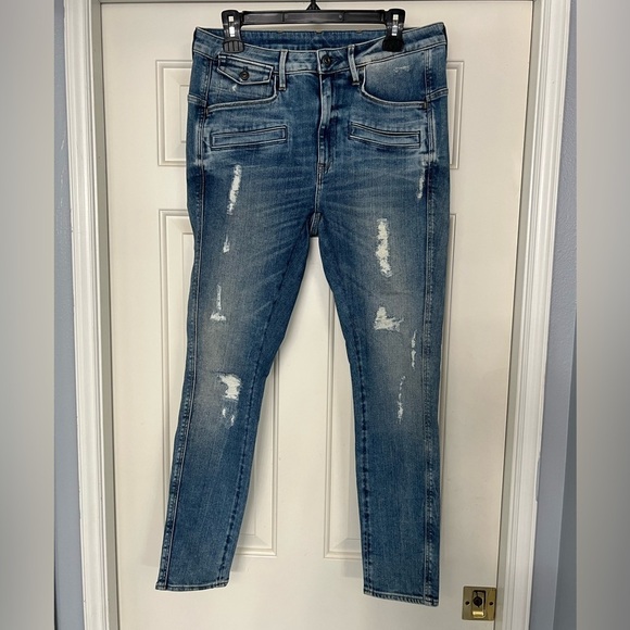 G Star Raw Davin 3D Low Boyfriend Distressed Blue
 Jeans - Picture 1 of 10